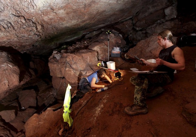 FILE PICTURE - An archaeological dig at Kents Cavern, Torquay by archaeologist from Sheffield and Durham University. See SWNS story SWLNcave. A network of prehistoric caves dubbed "Britain's oldest home" has been put up for sale for the first time in 120 years - for ?2.5m. Kents Cavern in Torquay, Devon was formed over 2.5 million years ago, and has been open to the public since the 19th century. The independent heritage attraction has been owned by the same family for 120 years, and was also the inspiration for Agatha Christie's 1924 novel The Man in the Brown Suit.'