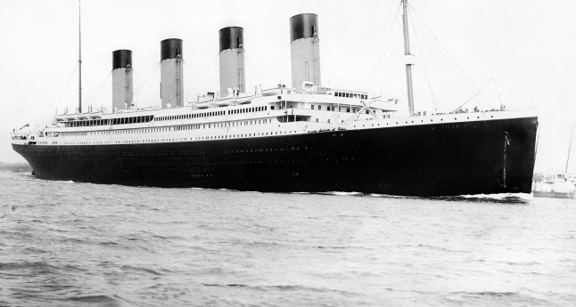 Titanic departing Southampton on 10 April 1912