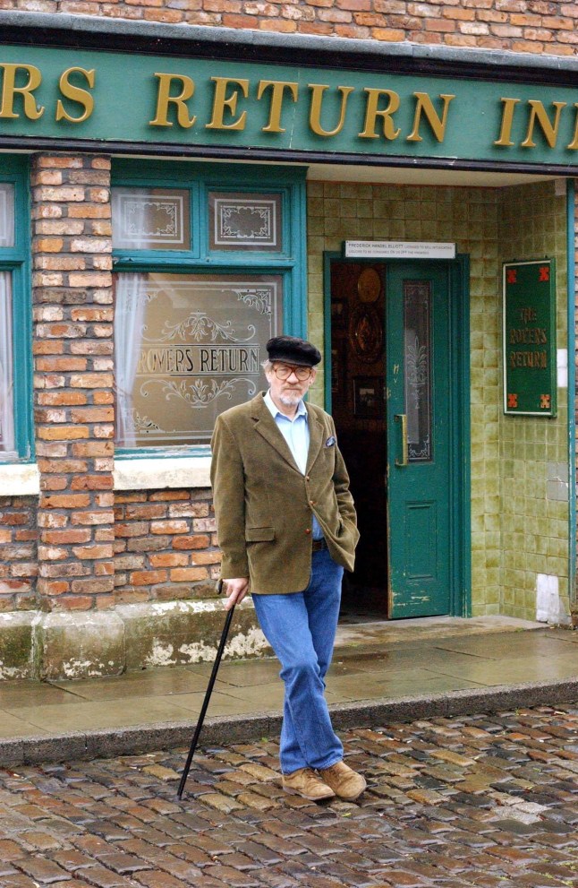 Sir Ian McKellen as Author Mel Hutchwright in Coronation Street, released today Thursday 21 April 2005. The prigramme will be broadcast on Sunday 1 May 2005 at 7.30pm. Watch for PA story SHOWBIZ McKellen. PRESS ASSOCIATION Photo. Photo credit should read: PA/ITV. This photograph is (C) ITV Plc and can only be reproduced for editorial purposes directly in connection with the programme or event mentioned above, or ITV. Once made available by ITV Plc Picture Desk, this photograph can be reproduced once only up until the TX date and no reproduction fee will be charged. Any subsequent usage may incur a fee. This photograph must not be syndicated to any other publication or website, or permanently archived, without the express written permission of ITV Plc Picture Desk. Full terms and conditions of use available at www.itvpictures.com