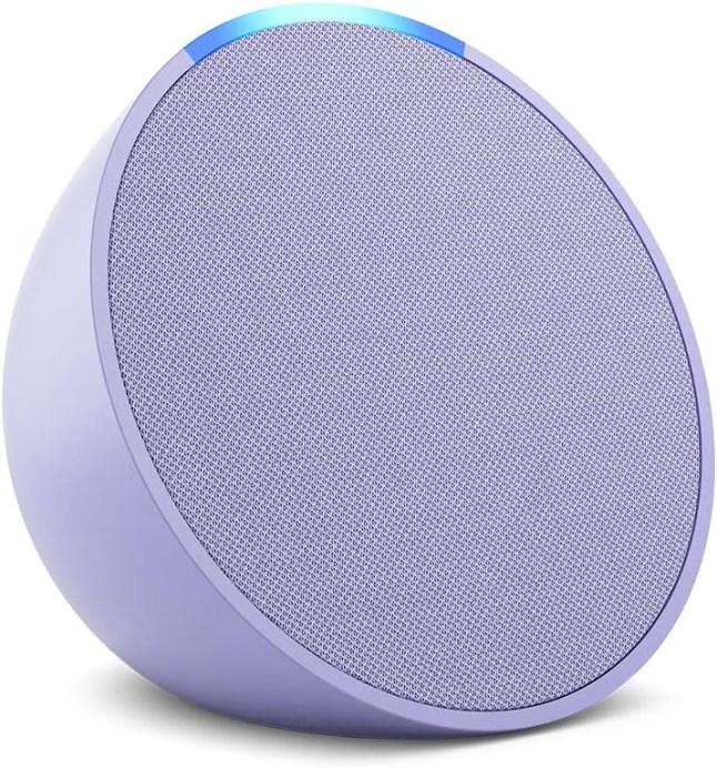 Lilac Echo Pop Wi-Fi and Bluetooth smart speaker with Alexa for the home