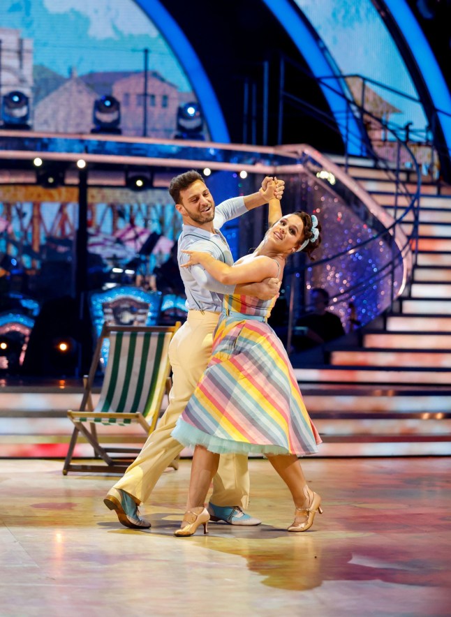 EMBARGOED TO 2035 SATURDAY SEPTEMBER 30 For use in UK, Ireland or Benelux countries only Undated BBC handout photo of Vito Coppola and Ellie Leach during the dress rehearsal for their appearance on the live show on Saturday for BBC1's Strictly Come Dancing. Issue date: Saturday September 30, 2023. PA Photo. See PA story SHOWBIZ Strictly. Photo credit should read: Guy Levy/BBC/PA Wire NOTE TO EDITORS: Not for use more than 21 days after issue. You may use this picture without charge only for the purpose of publicising or reporting on current BBC programming, personnel or other BBC output or activity within 21 days of issue. Any use after that time MUST be cleared through BBC Picture Publicity. Please credit the image to the BBC and any named photographer or independent programme maker, as described in the caption.