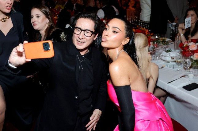 LOS ANGELES, CALIFORNIA - NOVEMBER 04: (L-R) Ke Huy Quan and Kim Kardashian attend the 2023 LACMA Art+Film Gala, Presented By Gucci at Los Angeles County Museum of Art on November 04, 2023 in Los Angeles, California. (Photo by Stefanie Keenan/Getty Images for LACMA)