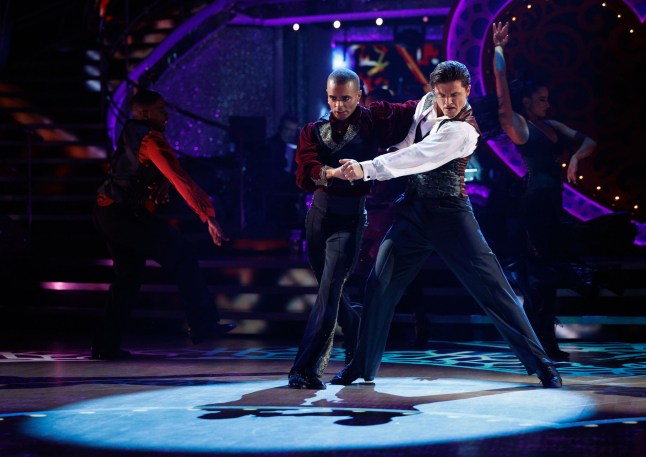 For use in UK, Ireland or Benelux countries only BBC handout photo of Layton Williams (left) and Nikita Kuzmin during their appearance on the live show on Saturday for BBC1's Strictly Come Dancing. Issue date: Saturday December 2, 2023. PA Photo. See PA story SHOWBIZ Strictly. Photo credit should read: Guy Levy/BBC/PA Wire NOTE TO EDITORS: Not for use more than 21 days after issue. You may use this picture without charge only for the purpose of publicising or reporting on current BBC programming, personnel or other BBC output or activity within 21 days of issue. Any use after that time MUST be cleared through BBC Picture Publicity. Please credit the image to the BBC and any named photographer or independent programme maker, as described in the caption