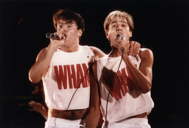 UNITED KINGDOM - OCTOBER 28: HAMMERSMITH ODEON Photo of WHAM!, George Michael & Andrew Ridgely (Photo by Pete Still/Redferns)