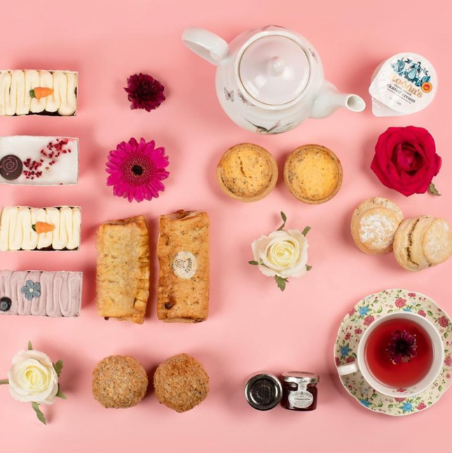 Image of Afternoon Tea for Two at Home with Piglet's Pantry contents