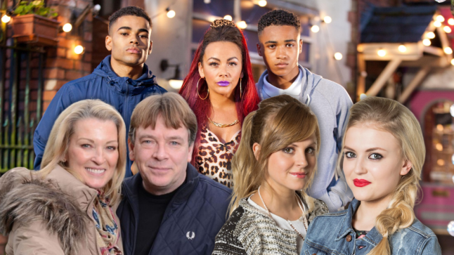 Ian and Kathy from EastEnders, Prince, Goldie and Hunter from Hollyoaks and Corrie's Sarah and Bethany