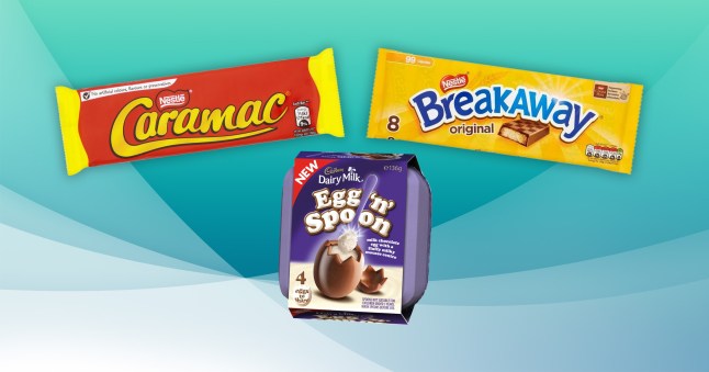 Caramac, Breakaway and Egg 'n' Spoon