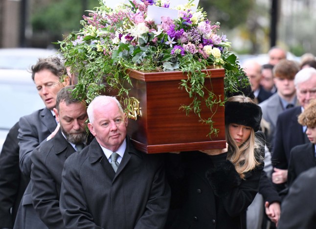 Kate Garraway daughter attends the funeral of Derek Draper, husband of Kate Garraway at the Church of St Mary the Virgin, Primrose Hill, London, UK. 02/02/2024 Credit Photo (c)Karwai Tang For more information, please contact: Karwai Tang 07950 192531 karwai@karwaitang.com