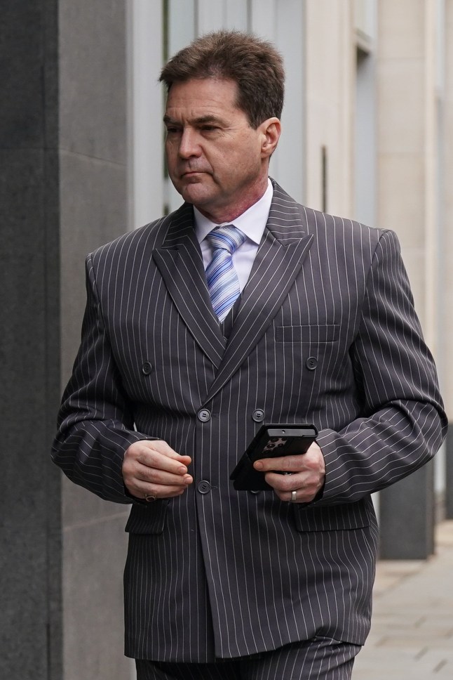 Dr Craig Wright arrives at the Rolls Building in London for a hearing over the identity of the creator of Bitcoin. The hearing is being held to determine whether or not computer scientist Dr Wright is the pseudonymous "Satoshi Nakamoto" - the person who created the digital currency in 2008. Wright, an Australian inventor and academic, said he was Bitcoin's creator in 2016 but the claim has drawn scepticism. Picture date: Monday February 5, 2024. PA Photo. See PA story COURTS Bitcoin. Photo credit should read: Lucy North/PA Wire