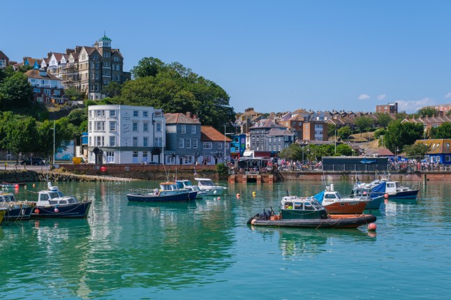 Fishing boats at the harbour at Folkestone