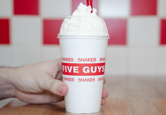 Five Guys milkshake