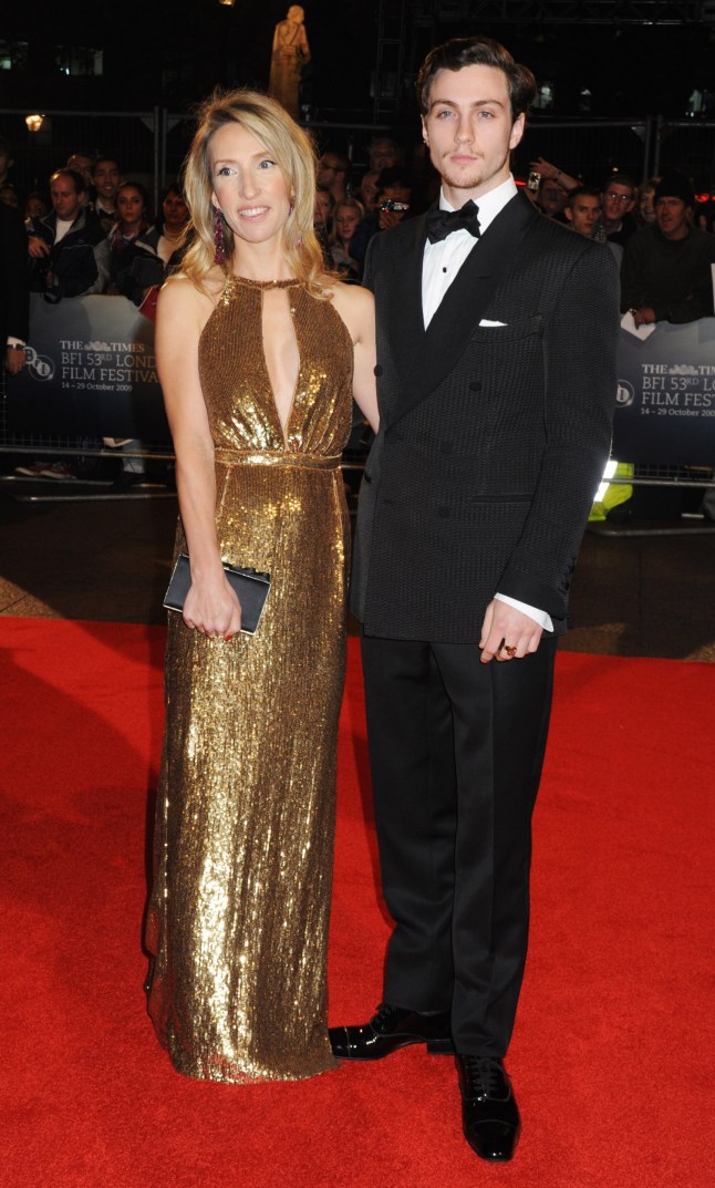 LONDON, ENGLAND - OCTOBER 29: (EMBARGOED FOR PUBLICATION IN UK TABLOID NEWSPAPERS UNTIL 48 HOURS AFTER CREATE DATE AND TIME. MANDATORY CREDIT PHOTO BY DAVE M. BENETT/GETTY IMAGES REQUIRED) Sam Taylor-Wood and Aaron Johnson arrive at the premiere of 'Nowhere Boy' during the closing night gala of the Times BFI London Film Festival, at the Odeon Leicester Square on October 29, 2009 in London, England. (Photo by Dave M. Benett/Getty Images)