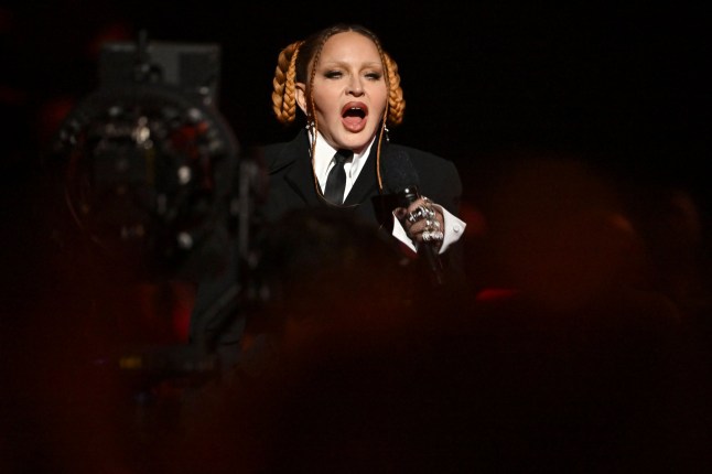 Mandatory Credit: Photo by Rob Latour/REX/Shutterstock (13752124fh) Madonna 65th Annual Grammy Awards, Show, Los Angeles, USA - 05 Feb 2023 Wearing Mugler, Vintage