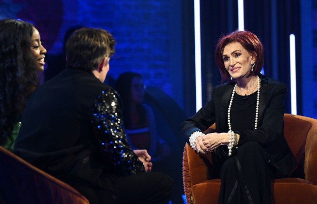 Mandatory Credit: Photo by James Veysey/Shutterstock (14386879a) AJ Odudu, Will Best and Sharon Osbourne 'Celebrity Big Brother: Late and Live' TV Show, London, UK - 12 Mar 2024