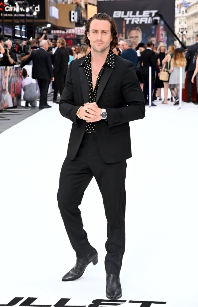 LONDON, ENGLAND - JULY 20: Aaron Taylor-Johnson attends the "Bullet Train" UK Gala Screening at Cineworld Leicester Square on July 20, 2022 in London, England. (Photo by Dave J Hogan/Getty Images)