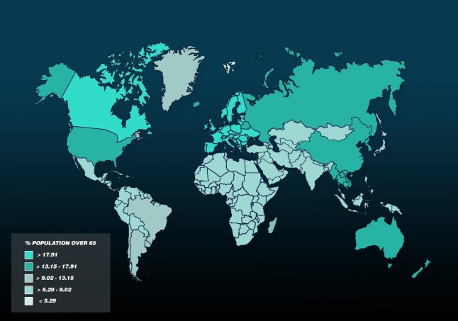 METRO GRAPHICS POPULATION OVER 65 MAP