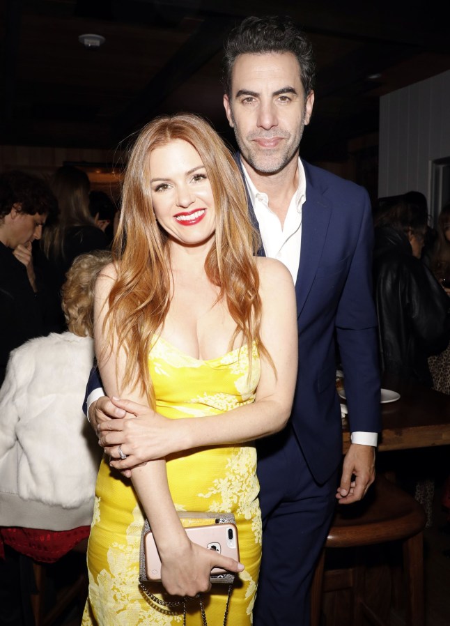 WEST HOLLYWOOD, CA - JANUARY 06: Actors Isla Fisher and Sacha Baron Cohen attend a special screening and reception of "LION" hosted by David O'Russell and Lee Daniels celebrating director Garth Davis at Estrella on January 6, 2017 in West Hollywood, California. (Photo by Rachel Murray/Getty Images for TWC)