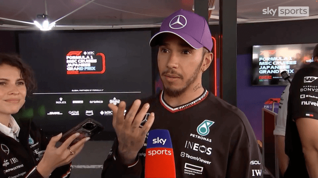 Seven-time F1 champion and Mercedes driver Lewis Hamilton