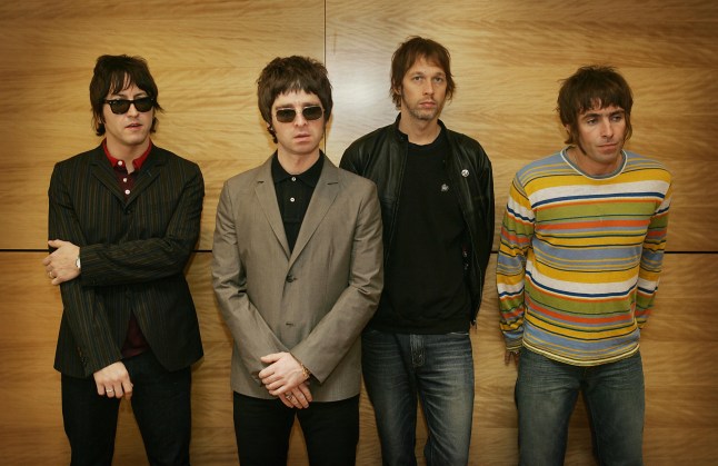 From L-R Gem, Noel Gallagher, Andy Bell