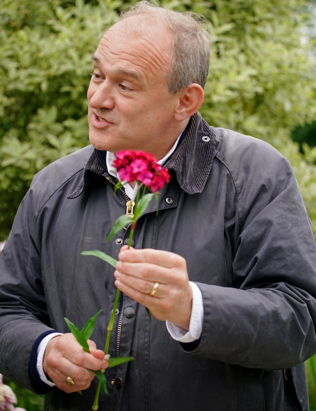 Liberal Democrats leader Sir Ed Davey picks flowers at Shropshire Flower Farm during a visit to Whitchurch, Shropshire while on the General Election campaign trail. Picture date: Tuesday June 4, 2024. PA Photo. See PA story POLITICS Election LibDems. Photo credit should read: Peter Byrne/PA Wire