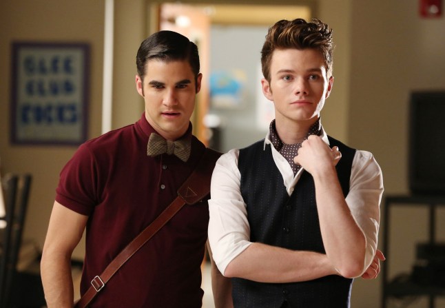 Darren Criss and Chris Colfer as Kurt and Blaine in Glee