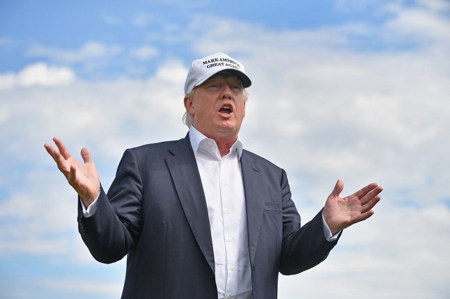 Donald Trump Visits His Golf Course in Aberdeen