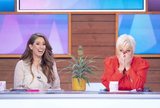 Editorial use only Mandatory Credit: Photo by S Meddle/ITV/REX (10536000cb) Stacey Solomon, Denise Welch 'Loose Women' TV show, London, UK - 22 Jan 2020