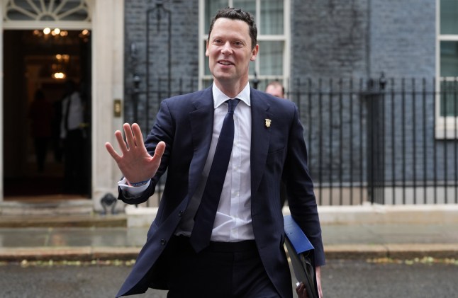 Justice Secretary Alex Chalk leaving no 10 Downing Street, London, following a Cabinet meeting. Picture date: Tuesday May 14, 2024. PA Photo. Photo credit should read: Lucy North/PA Wire