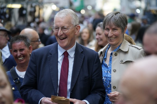 Northern Ireland Secretary Hilary Benn during a visit to St George's Market in Belfast, following the Labour Party's victory in the 2024 General election. Picture date: Sunday July 7, 2024. PA Photo. See PA story POLITICS Labour. Photo credit should read: Niall Carson/PA Wire