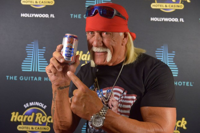 Mandatory Credit: Photo by JLN Photography/REX/Shutterstock (14539256s) WWE Hall of Fame Wrestler Hulk Hogan attends the Launches of his 'Real American Beer' at The Guitar Hotel at Seminole Hard Rock Hotel & Casino Hollywood in Hollywood, Florida. 13 June 2024 Hulk Hogan Real American Beer Launch, The Guitar Hotel, Seminole Hard Rock Hotel & Casino Hollywood, Florida, USA - 13 Jun 2024