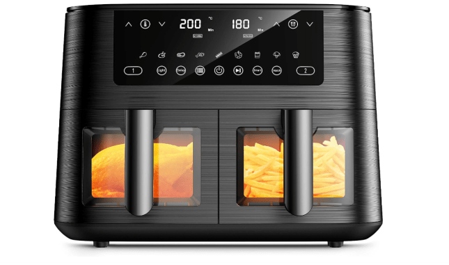 Image of 9L Dual Air Fryer with Visual Window