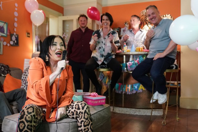 The Slater family attempt to celebrate Charli's first birthday party with karaoke in EastEnders