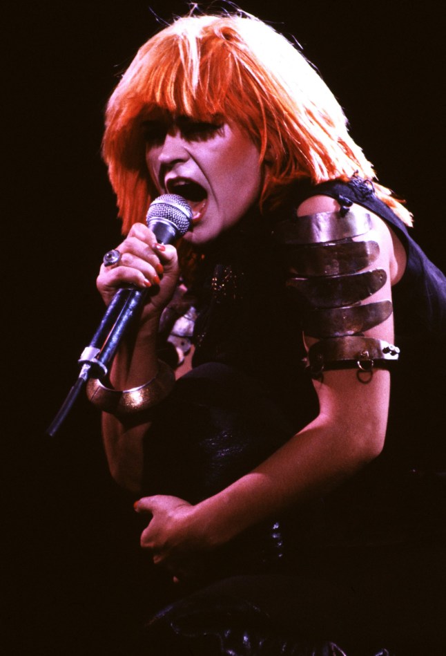 Editorial Use Only / Consent for book publication must be agreed with Rex Features before use Mandatory Credit: Photo by Andre Csillag/REX/Shutterstock (12546570i) Toyah Willcox Toyah Wilcox in concert at Drury Lane Theatre, London, UK - Dec 1981