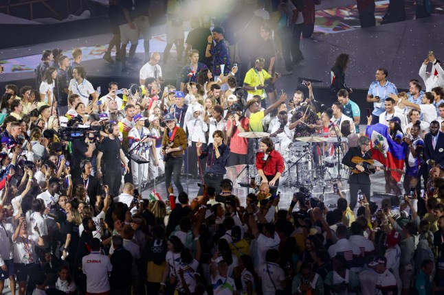 Mandatory Credit: Photo by Ryan Browne/Shutterstock (14623076cl) Red Hot Chilli Peppers perform during the closing ceremony Paris 2024 Olympic Games, Day Sixteen, Paris, France - 11 Aug 2024