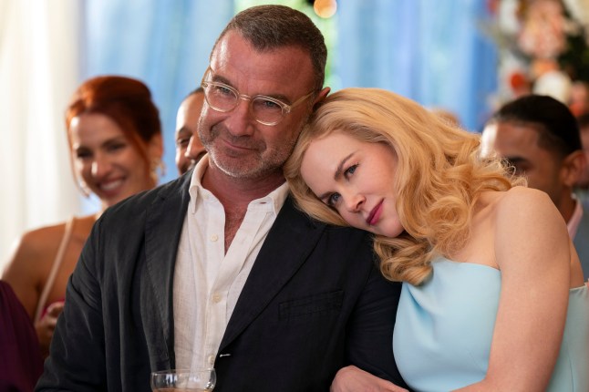 The Perfect Couple. (L to R) Liev Schreiber as Tag Winbury, Nicole Kidman as Greer Winbury in episode 101 of The Perfect Couple.