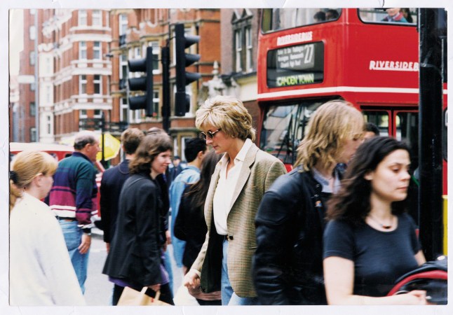 Mandatory Credit: Photo by David O'Neil/Mail On Sunday/REX/Shutterstock (958210a) Princess Diana Walks (almost Unidentified) Down Kensington High Street Today. Diana Princess Of Wales Walks (almost Unidentified) Down Kensington High Street Today.