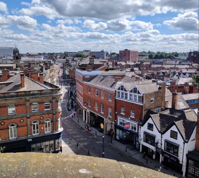 View of Derby from the Cathedral spire