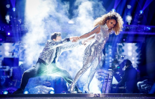 EMBARGOED TO 2135 SATURDAY DECEMBER 17 For use in UK, Ireland or Benelux countries only Undated BBC handout photo of Fleur East and Vito Coppola during the dress rehearsal of Strictly Come Dancing on BBC1. Issue date: Saturday December 17, 2022. PA Photo. See PA story SHOWBIZ Strictly. Photo credit should read: Guy Levy/PA Wire NOTE TO EDITORS: Not for use more than 21 days after issue. You may use this picture without charge only for the purpose of publicising or reporting on current BBC programming, personnel or other BBC output or activity within 21 days of issue. Any use after that time MUST be cleared through BBC Picture Publicity. Please credit the image to the BBC and any named photographer or independent programme maker, as described in the caption.