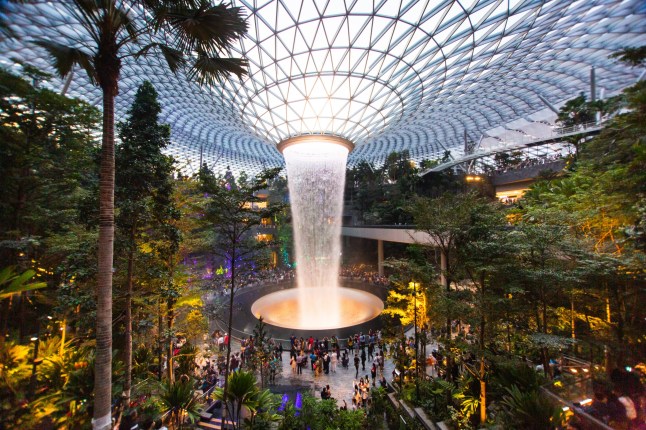 Jewel Waterfall at Changi Airport