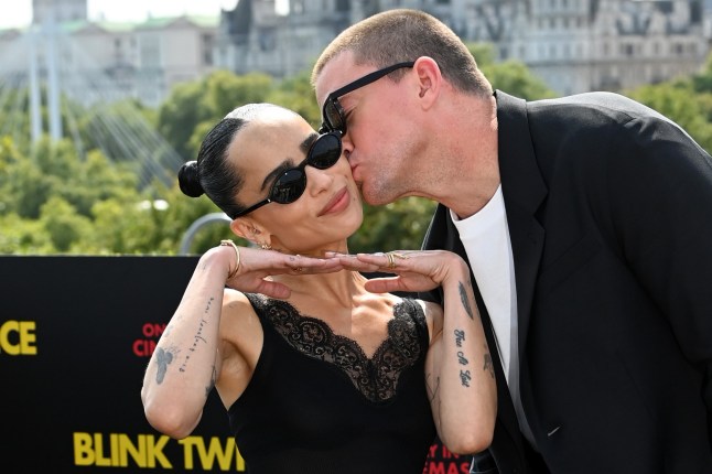 Mandatory Credit: Photo by David Fisher/Shutterstock (14640197bc) Zoe Kravitz and Channing Tatum 'Blink Twice' film photocall, London, UK - 18 Aug 2024