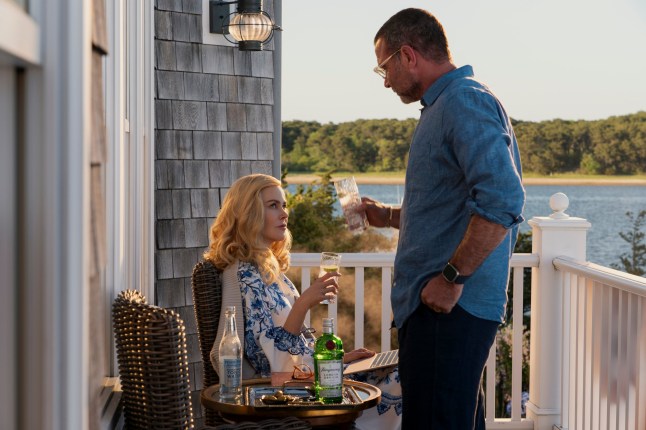 The Perfect Couple. (L to R) Nicole Kidman as Greer Winbury, Liev Schreiber as Tag Winbury in episode 102 of The Perfect Couple. Cr. Seacia Pavao/Netflix ?? 2024