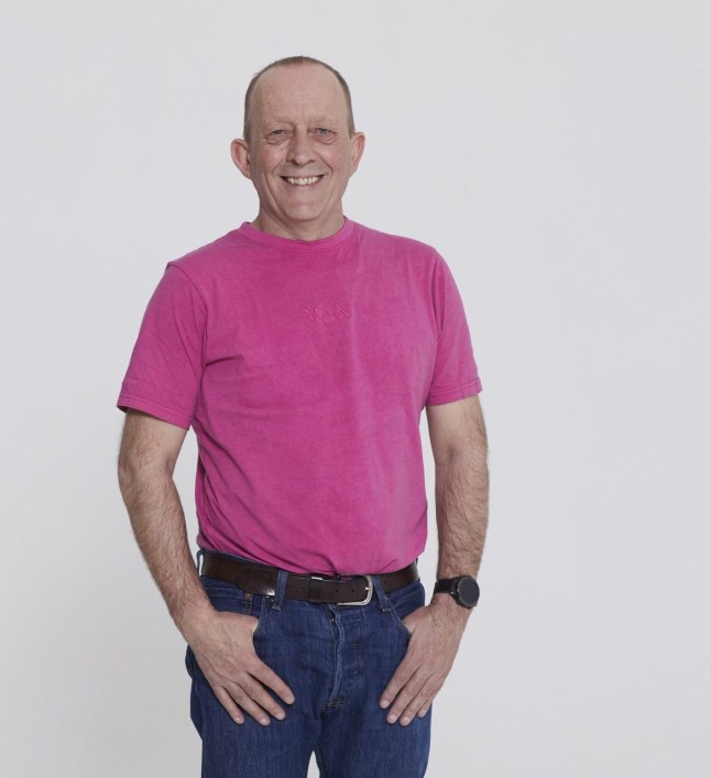 Reuben Board: male breast cancer Photograph: John Angerson 2024 Breast Cancer Now - Wear it Pink campaign 2024. Ref: 240315