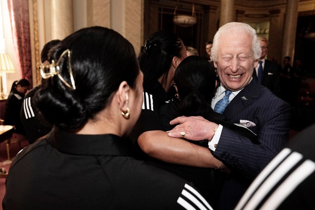 King Charles III meets New Zealand's Black Ferns.