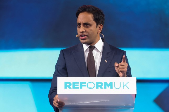 Zia Yusuf speaks during Britain's Reform UK party's national conference in Birmingham, Britain, September 20, 2024. REUTERS/Hollie Adams