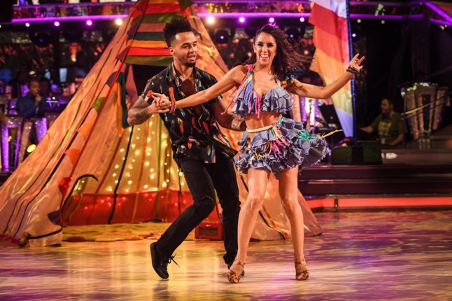 WARNING: Embargoed for publication until 20:50:01 on 30/09/2017 - Programme Name: Strictly Come Dancing 2017 - TX: 30/09/2017 - Episode: Strictly Come Dancing 2017 - TX2 LIVE SHOW (No. n/a) - Picture Shows: **DRESS REHEARSAL** STRICTLY EMBARGOED FOR PUBLICATION UNTIL 20:50 HRS ON SATURDAY 30TH SEPTEMBER 2017 Janette Manrara, Aston Merrygold - (C) BBC - Photographer: Kieron McCarron