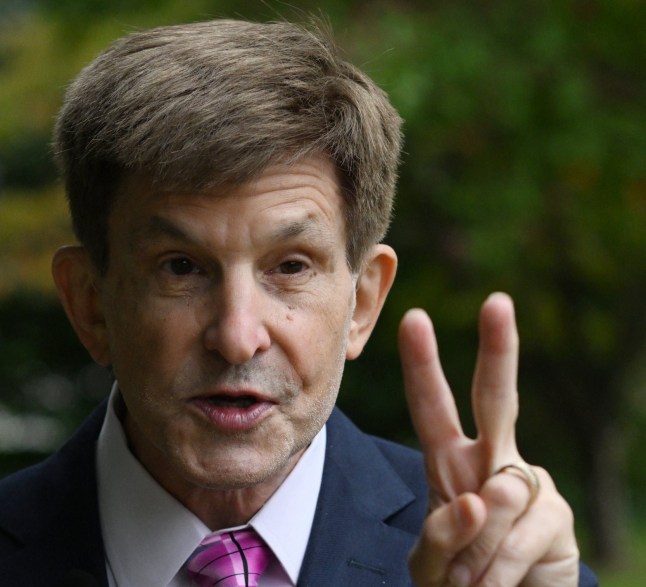 Historian and American University professor Allan Lichtman answers questions during an interview with AFP in Bethesda, Maryland, on September 7, 2024. Lichtman created a model using 13 true/false criteria to predict whether the presidential candidate of the incumbent party will win or lose the next election. According to his model, democratic candidate Kamala Harris will win the US elections in 2024. Lichtman has correctly called all but one election since 1984. (Photo by Pedro UGARTE / AFP) (Photo by PEDRO UGARTE/AFP via Getty Images)