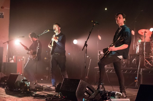 Mandatory Credit: Photo by Richard Isaac/REX/Shutterstock (5548499y) The Maccabees. Felix White, Orlando Weeks, Hugo White The Maccabees in concert at the O2 Academy Brixton, London, Britain - 21 Jan 2016