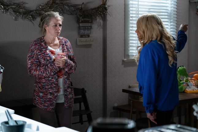 Sharon confronts Linda in EastEnders