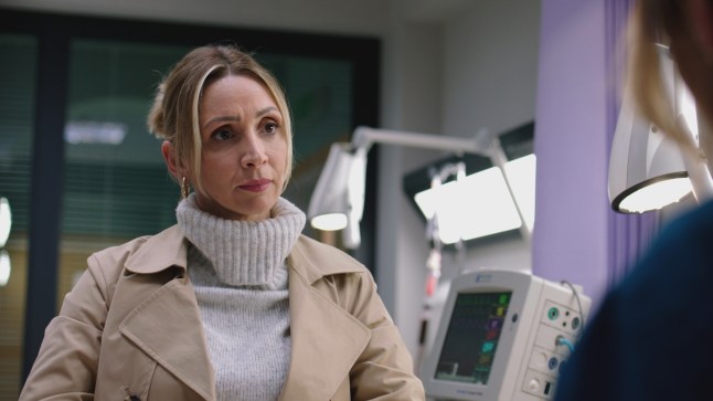 Adele speaks to Stevie in the ED in Casualty