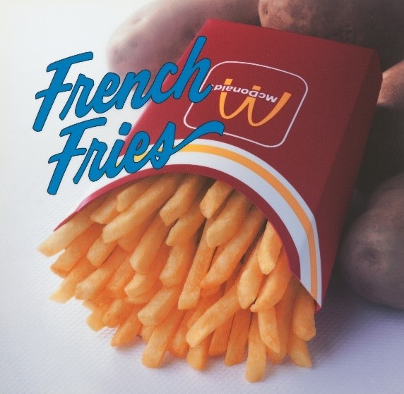 McDonald's fries, retro picture to celebrate 50th birthday